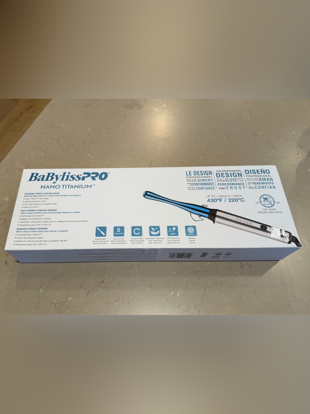 BaByliss Nano Titanium Hair Straightener — Silver/Blue Accents - Picture 5 of 5